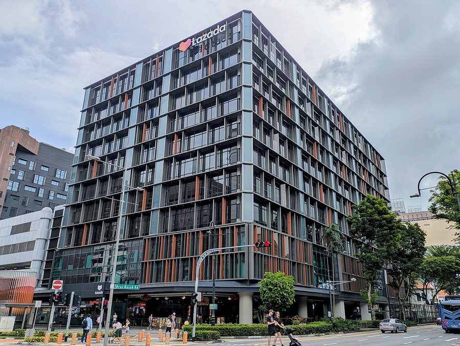 Lazada One, Lazada's office building on Bras Basah Road