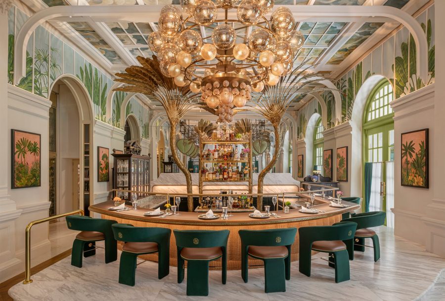 The dining room at 1887 by Andre, Raffles Hotel Singapore
