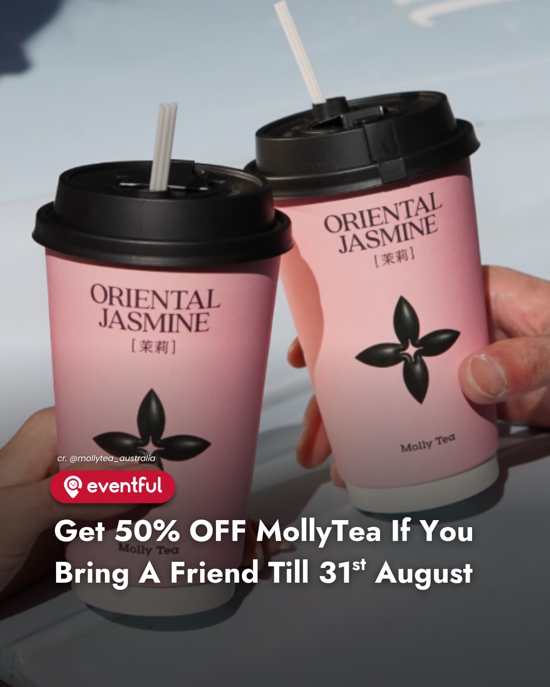 Molly Tea 50% Off Second Drink: Bring a Friend, Until 31 August