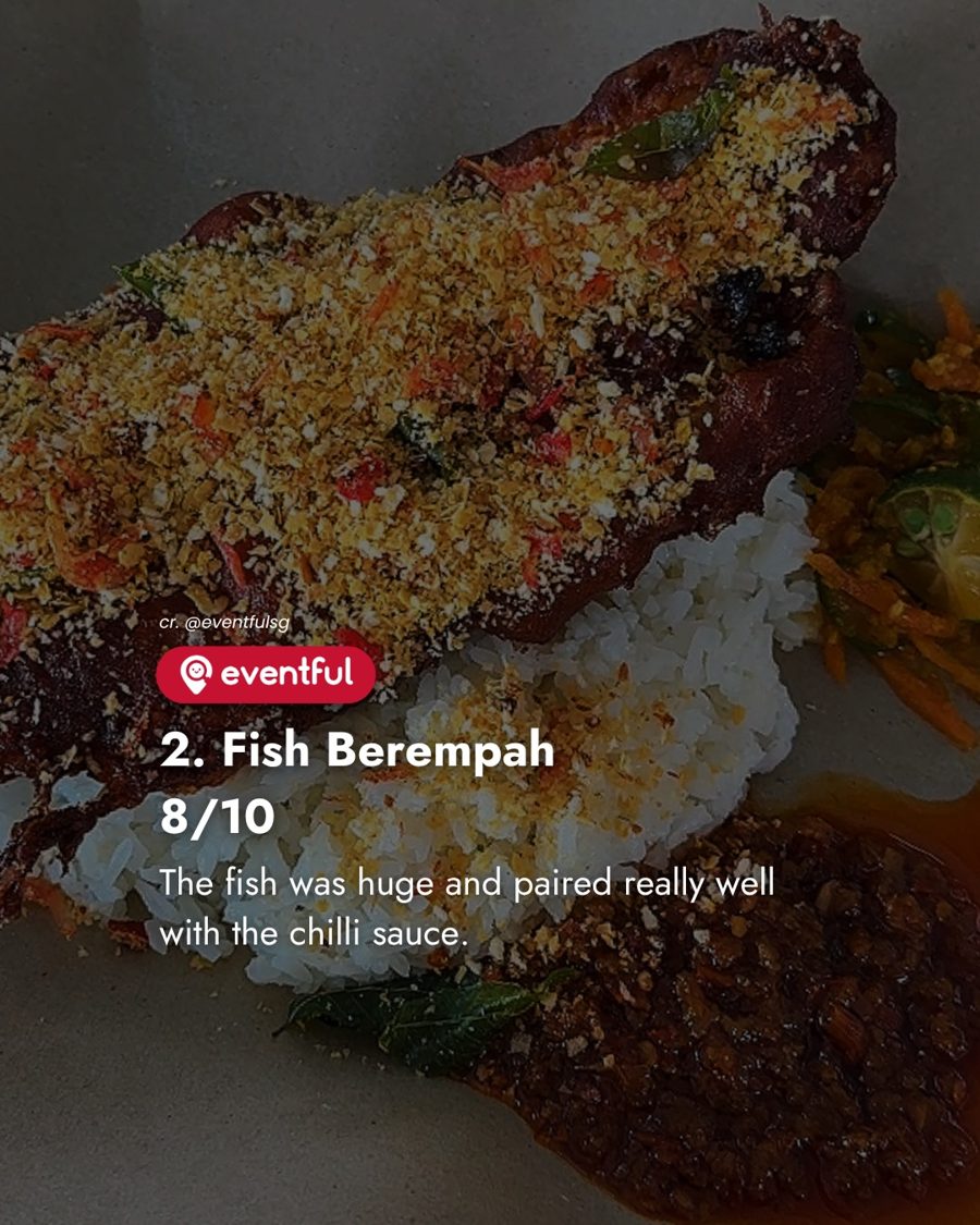 Fish berempah with crumbs and rice at Berempah Bros