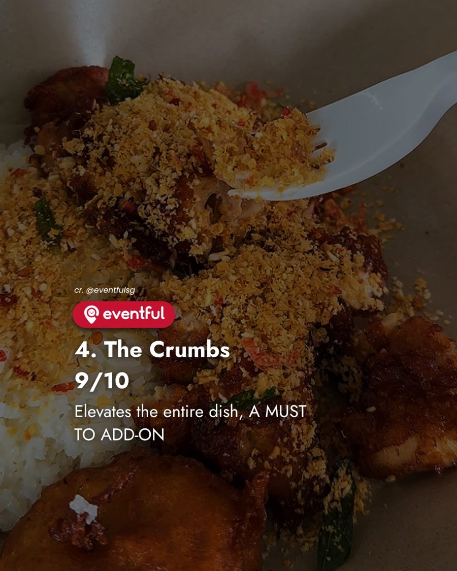 The garlic crumbs over rice at Berempah Bros