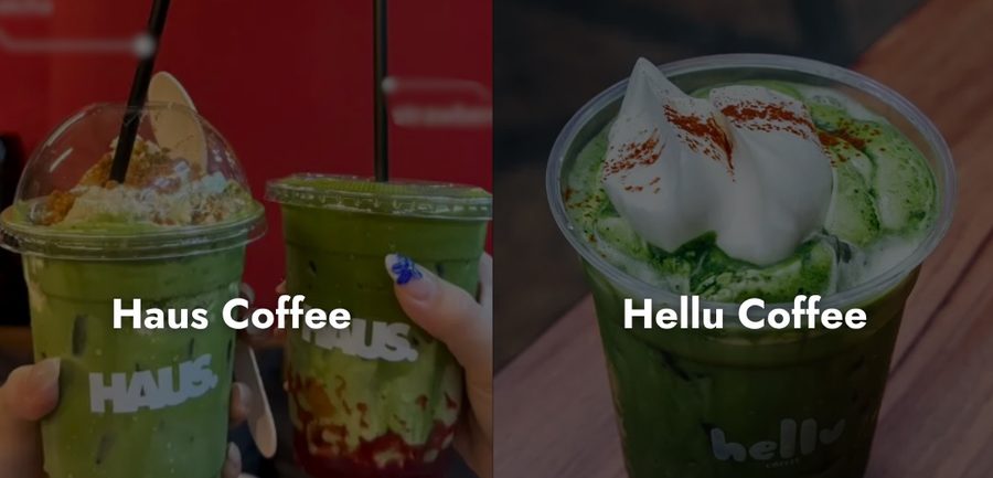 Iced matcha from Haus Coffee and Hellu Coffee