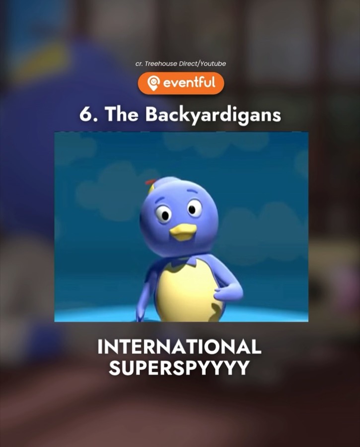 Pablo the penguin from The Backyardigans, captioned International Superspy
