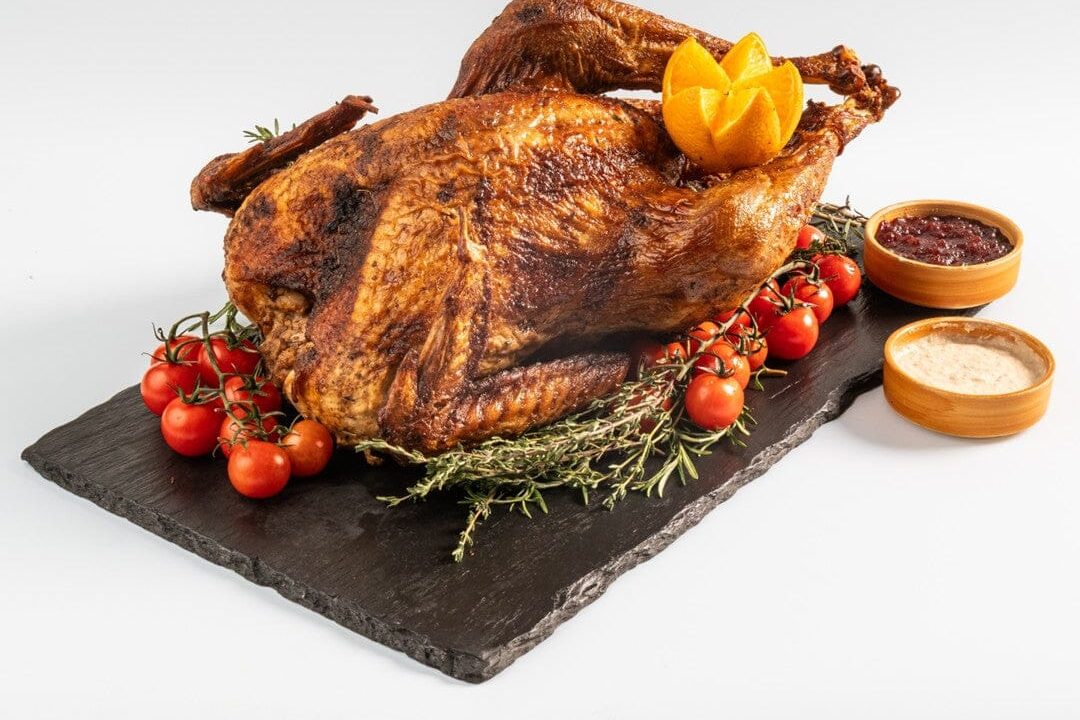 Capitol Kempinski spice-rubbed whole turkey on slate