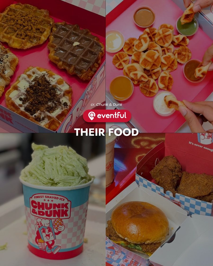 A box of Chunk & Dunk croffles with four different toppings