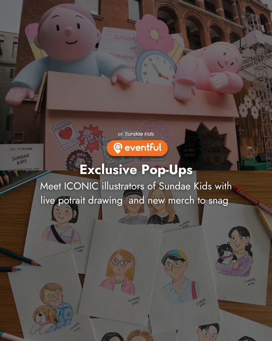 Sundae Kids pop-up with live portrait drawings