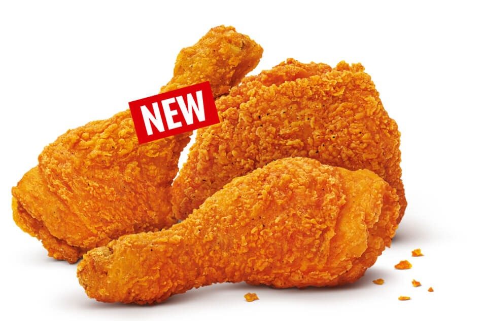 McDonald's new McCrispy Fried Chicken, a thigh and two drumsticks