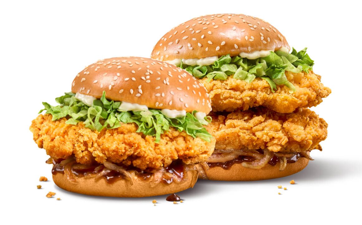 McDonald's Spicy Bulgogi Chicken Burger, single and double
