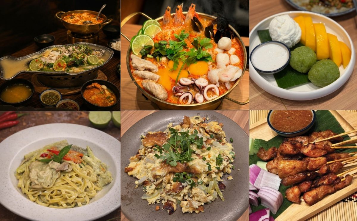 Six Thai dishes from 2GATHER, including tom yum hotpot and satay