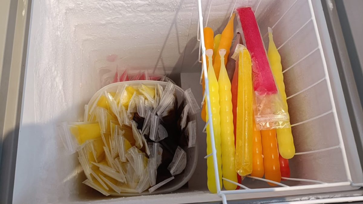 Ice pops in a freezer at the Family Hakata buffet