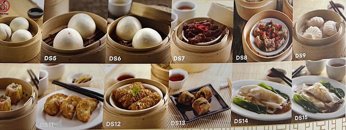 Steamed and fried dim sum in bamboo baskets at Uncle Leong Signatures, from its menu
