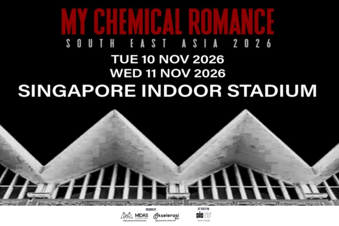 My Chemical Romance South East Asia 2026 poster for the Singapore Indoor Stadium