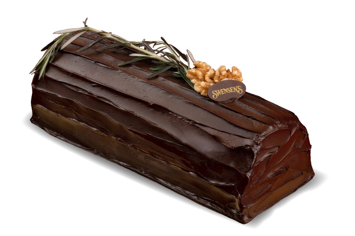 Swensen's Merry Giftmas chocolate ice cream log cake