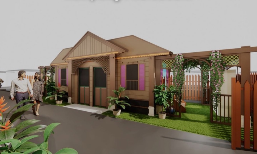 Solace Studios render of the Kampung Photobooth set at Geylang Serai Bazaar 2026