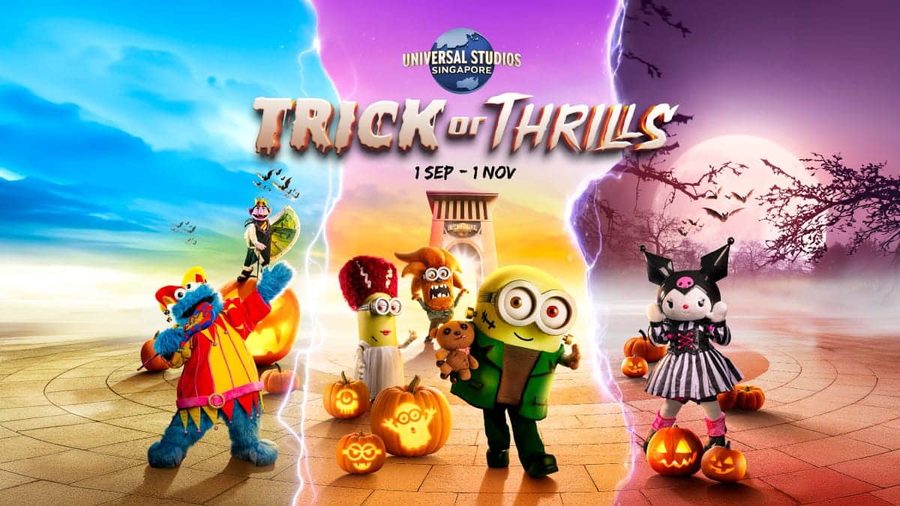 Universal Studios Singapore Trick or Thrills daytime Halloween poster, 1 September to 1 November