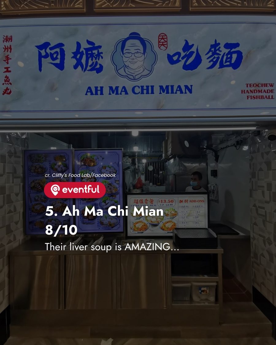 Ah Ma Chi Mian Teochew handmade fishball noodle stall in Hougang