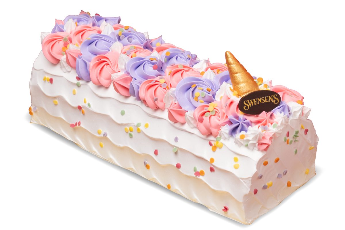 Swensen's Merry Mochi Unicorn Log in pastel colours