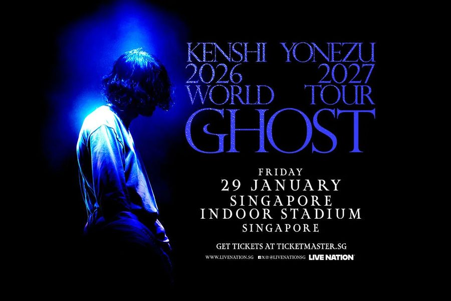 Kenshi Yonezu GHOST world tour Singapore poster in blue
