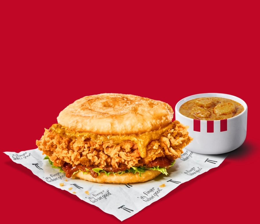 The Curry x Sambal Zinger with a curry dip on the side