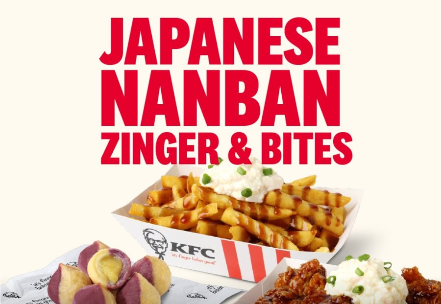 KFC Singapore Japanese Nanban Zinger, Chicken Bites, Loaded Fries and Sweet Potato Balls