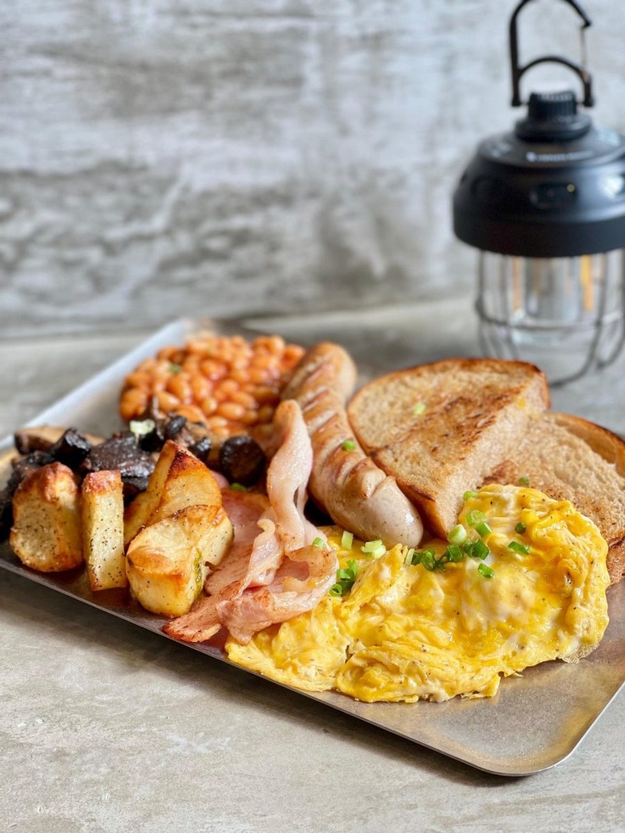 Bigman's Breakfast on a tray at NOMADS