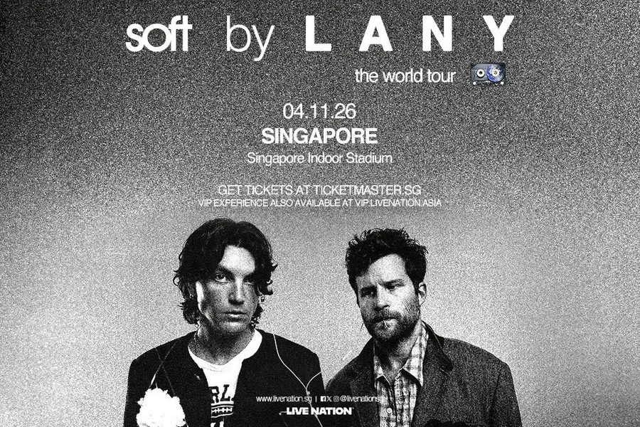 soft by LANY world tour Singapore poster, 4 November 2026