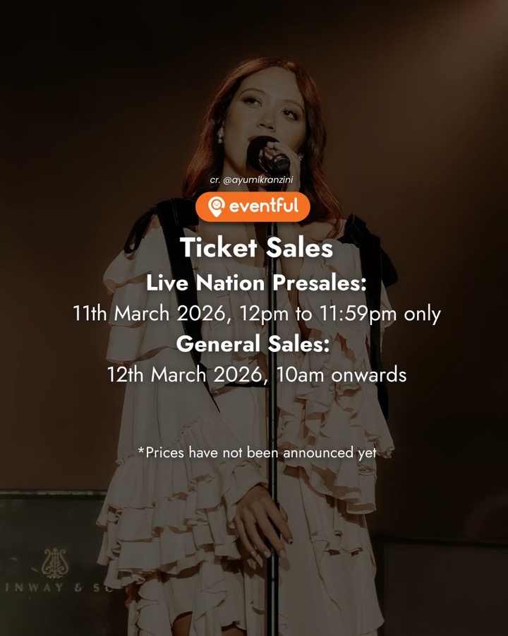 Eventful slide with the Laufey Singapore Live Nation presale and general sale times