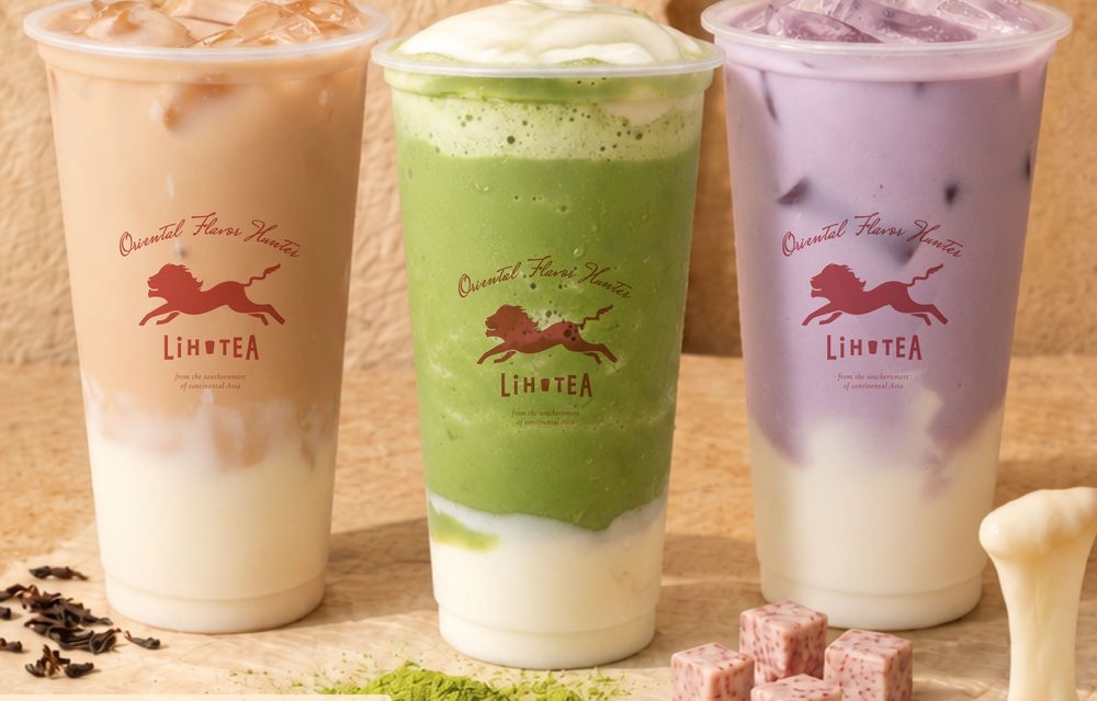 LiHO TEA Mi Bu Mochi milk tea, matcha and taro drinks