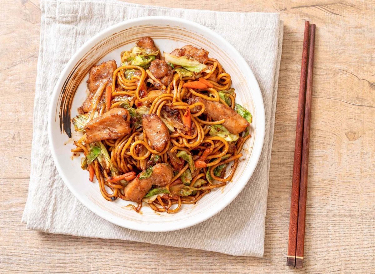 Dark fried noodles at Famous JB101