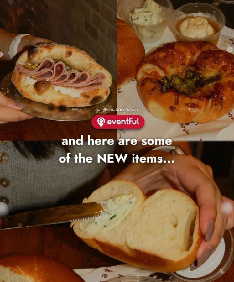 Noci Bakehouse panuozzo with ham, a jalapeno cheese bagel and a buttered bagel