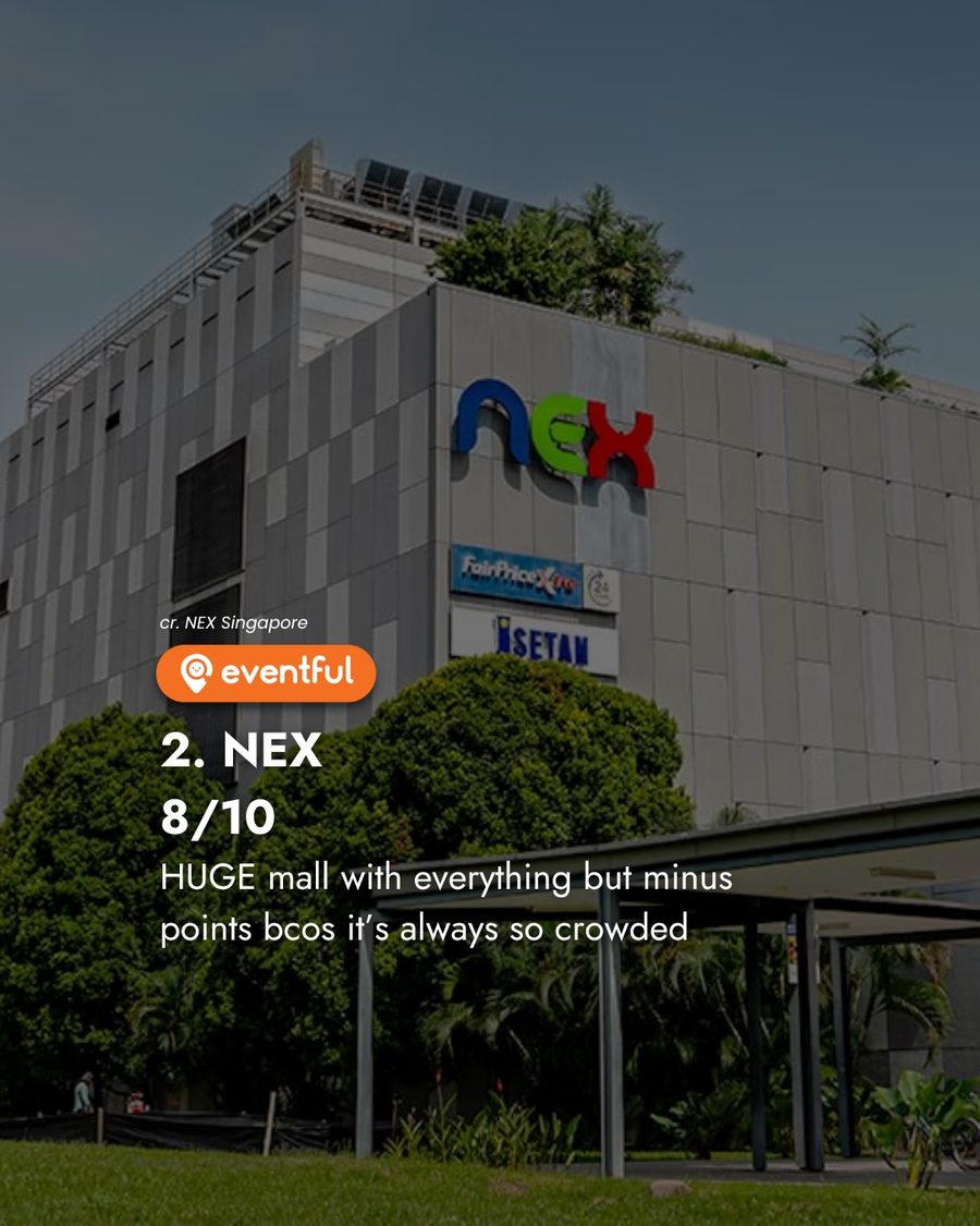 The NEX exterior at Serangoon, rated 8 out of 10