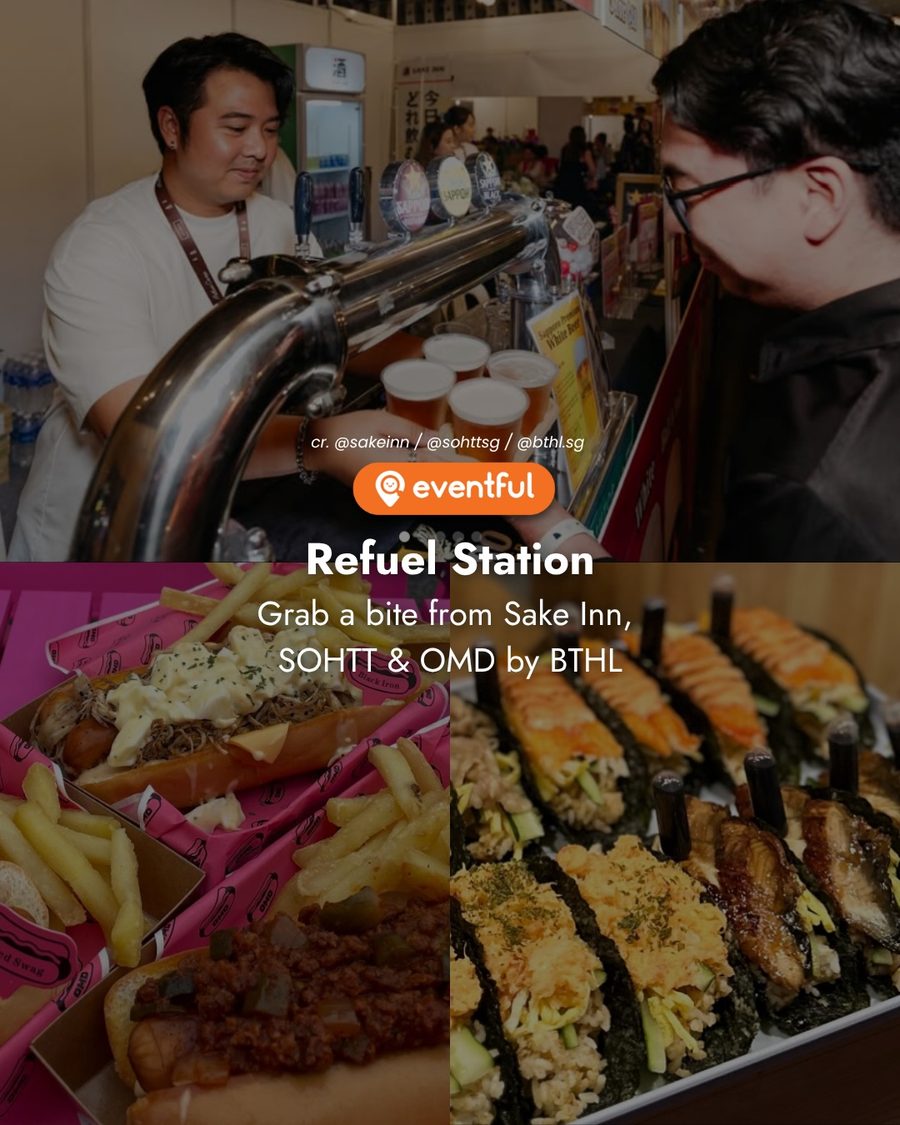 Beer on tap at Sake Inn, loaded hotdogs from OMD by BTHL and sushi tacos from SOHTT