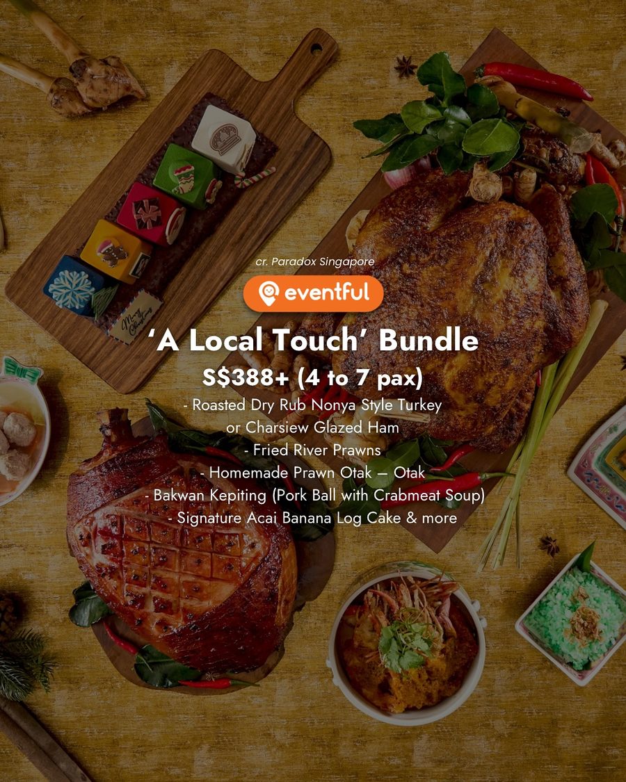 Paradox Singapore A Local Touch Christmas bundle with Nonya turkey and char siew ham, S$388+ for 4 to 7 pax