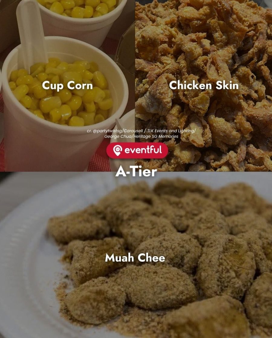 Cup corn, fried chicken skin and muah chee, the A-tier picks in our pasar malam tier list
