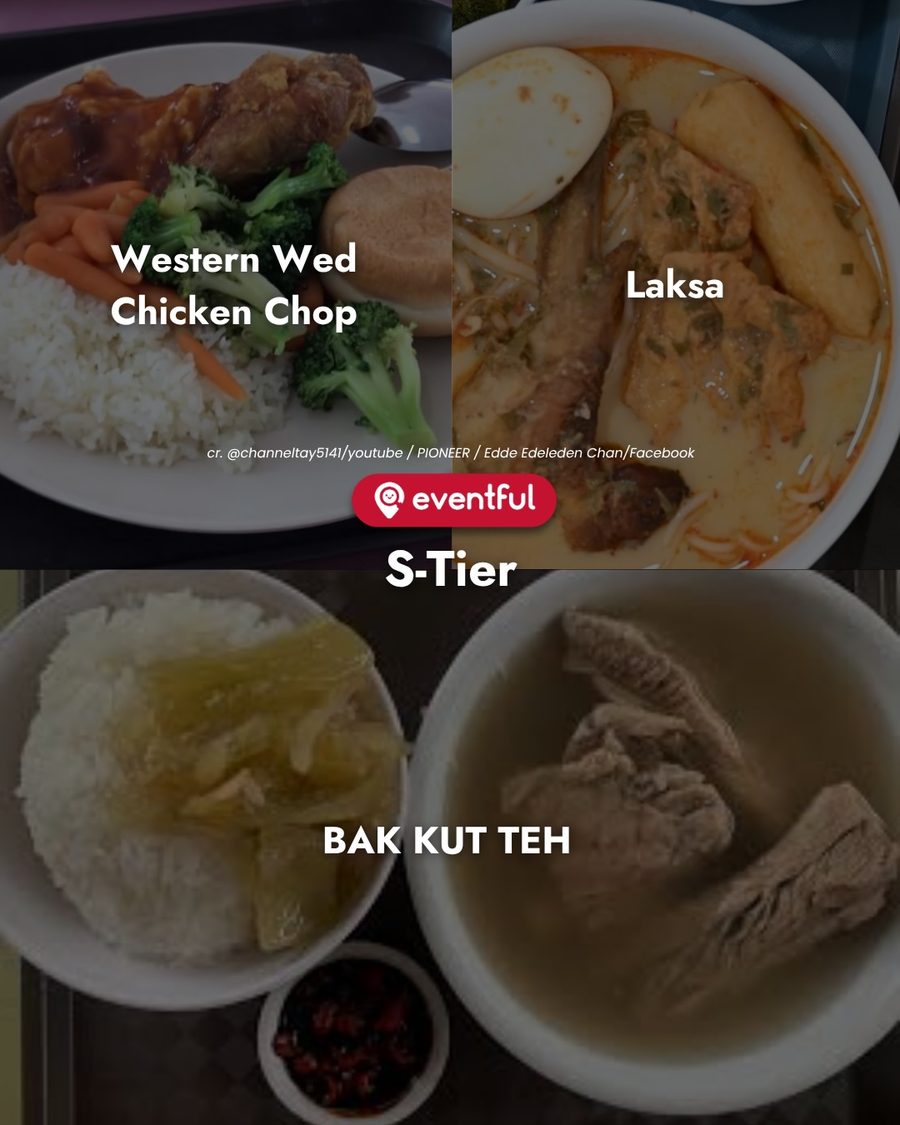 S-tier cookhouse food: Western Wednesday chicken chop, laksa and bak kut teh