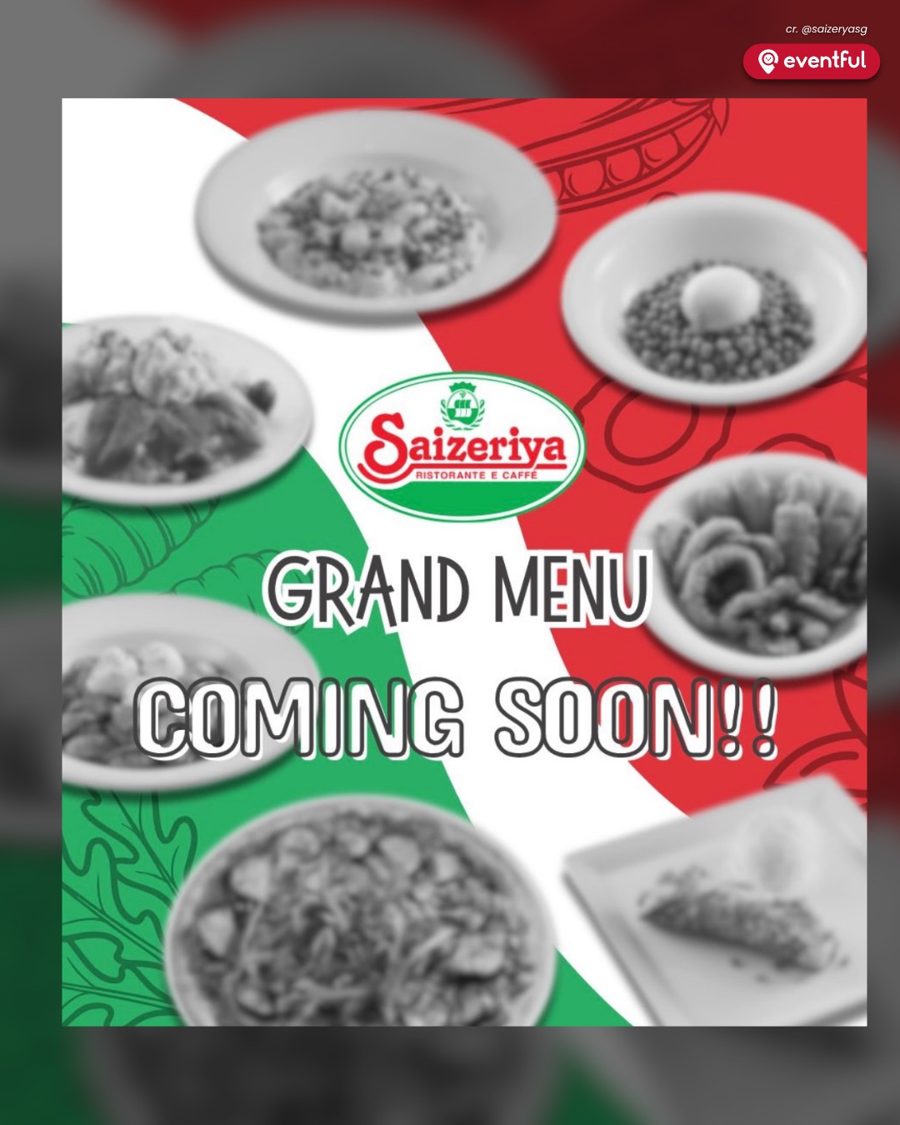 Saizeriya Grand Menu Coming Soon teaser poster