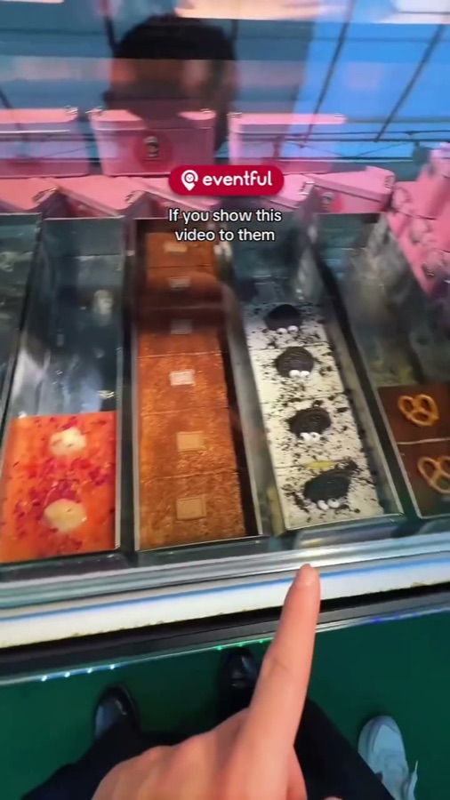 Trays of Sugar Mama Lah tiramisu in the chiller at their Geylang Serai Bazaar stall