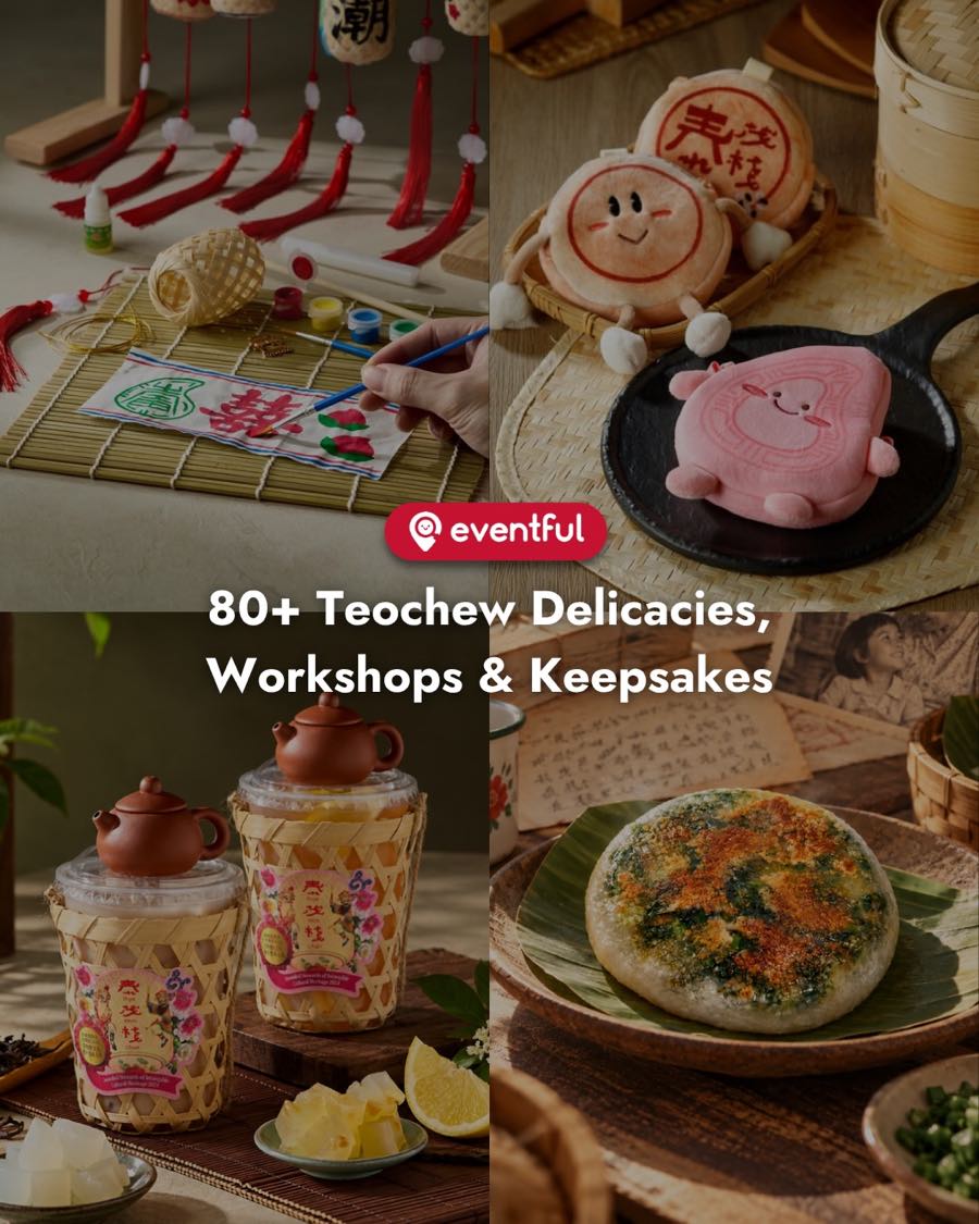 Thye Moh Chan Teochew Festival 2026: lantern painting workshop, tau sar piah plush keepsakes, tea with mini teapot toppers and a chive pancake